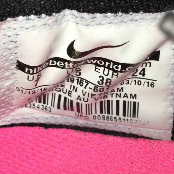 Nike FS Lite Run 3 Womens 7 Pink Black White - Picture 8 of 8